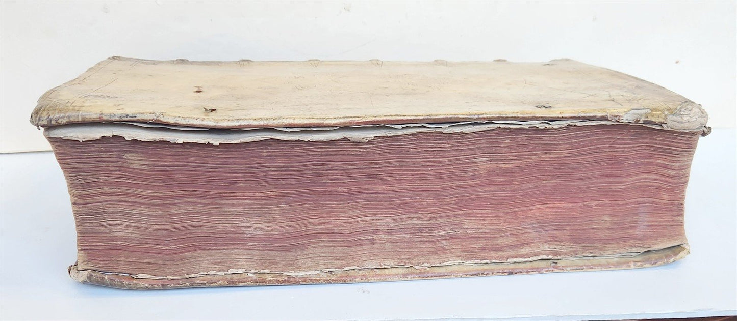 1624 HIPPOCRATES OPERA OMNIA antique VELLUM BOUND MASSIVE FOLIO in LATIN & GREEK
