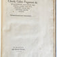 1539 GALEN WORK on PATHOLOGY CHOLERA HYDROPHOBIA MALARIA antique FOLIO 16th CENT