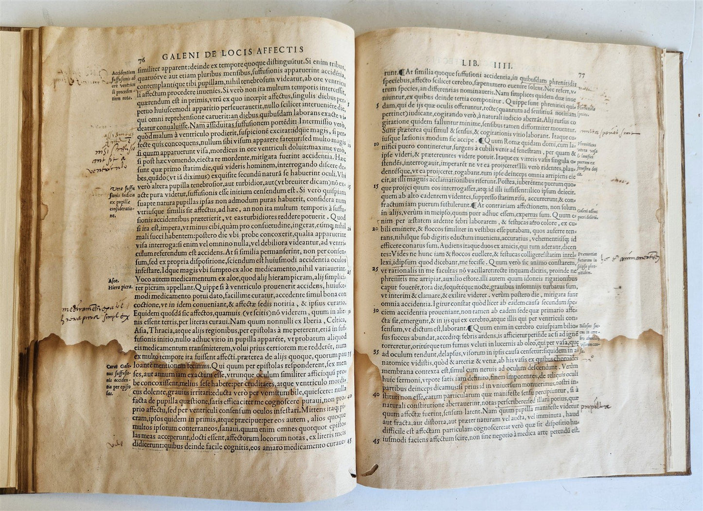 1539 GALEN WORK on PATHOLOGY CHOLERA HYDROPHOBIA MALARIA antique FOLIO 16th CENT