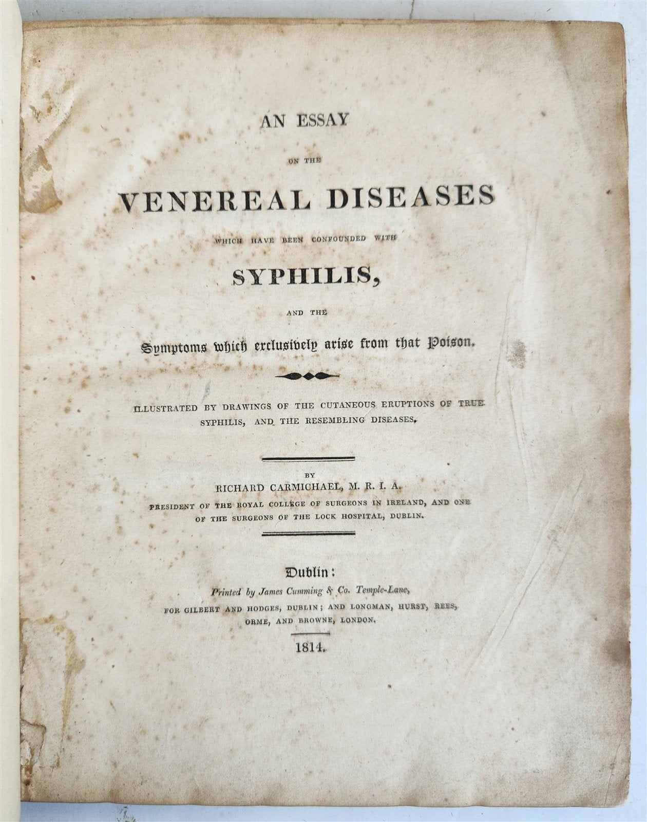 1814 ILLUSTRATED ESSAY on VENEREAL DISEASES confounded with Syphilis antique