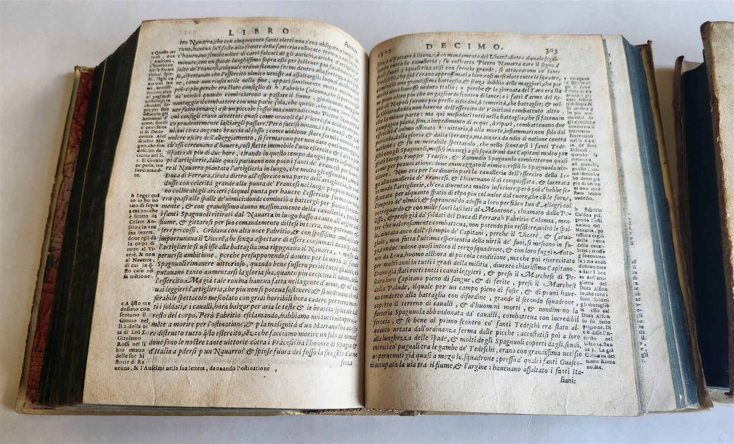 1564-1590 DEL' HISTORIA D'ITALIA by Francesco Guicciardini antique 2 vellum VOLS