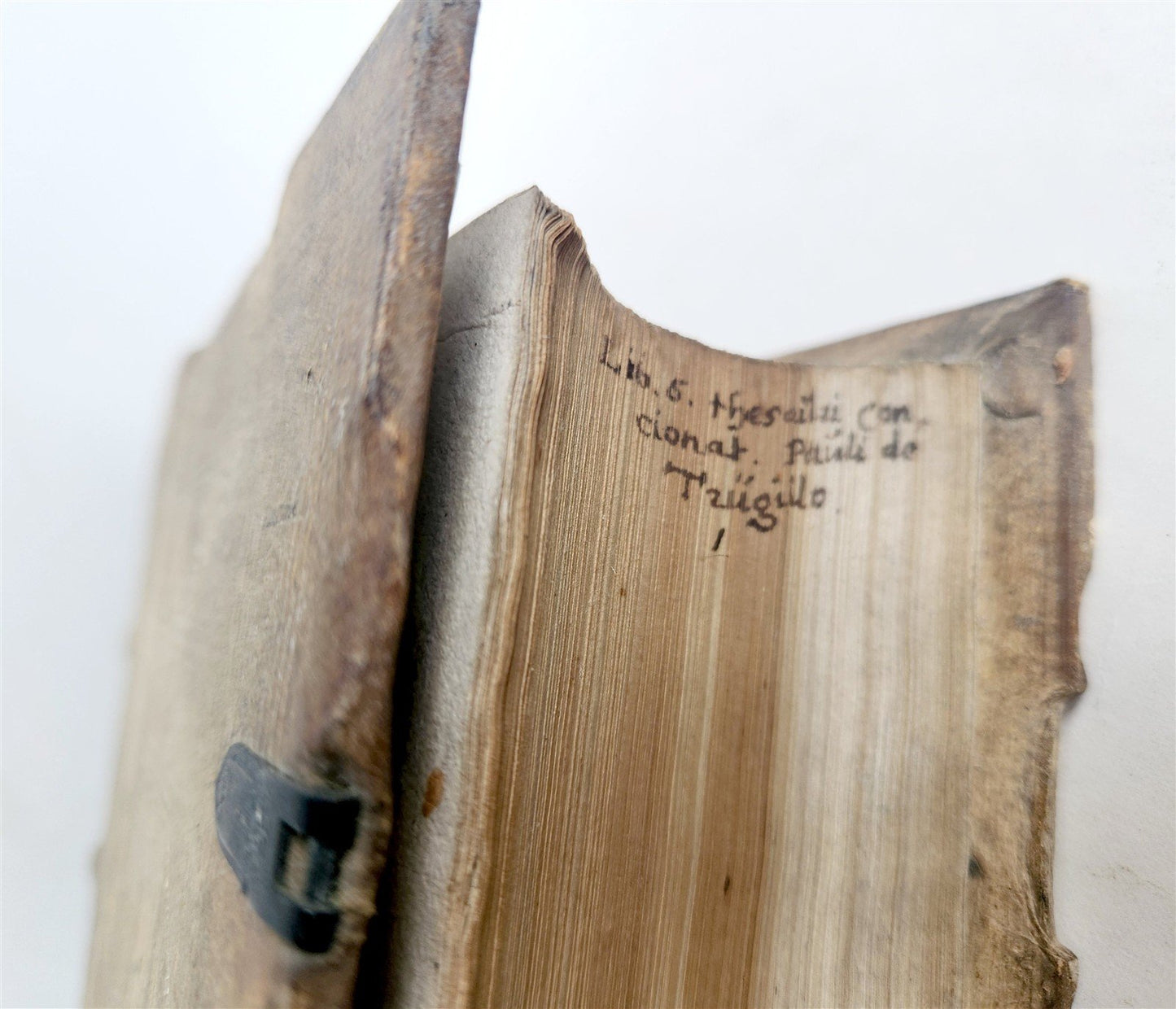 1583 THESAURI CONCIONATORUM by T. Trujillo antique BLIND TOOLED PIGSKIN BINDING
