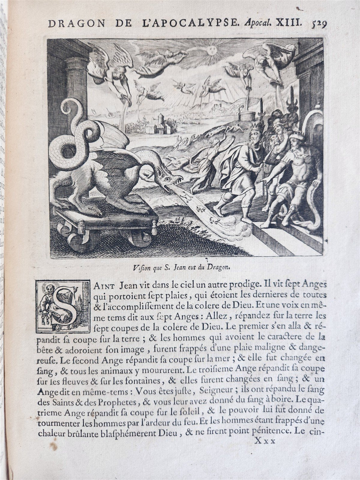 1752 PICTURE BIBLE antique History of Old & New Testaments ILLUSTRATED in French