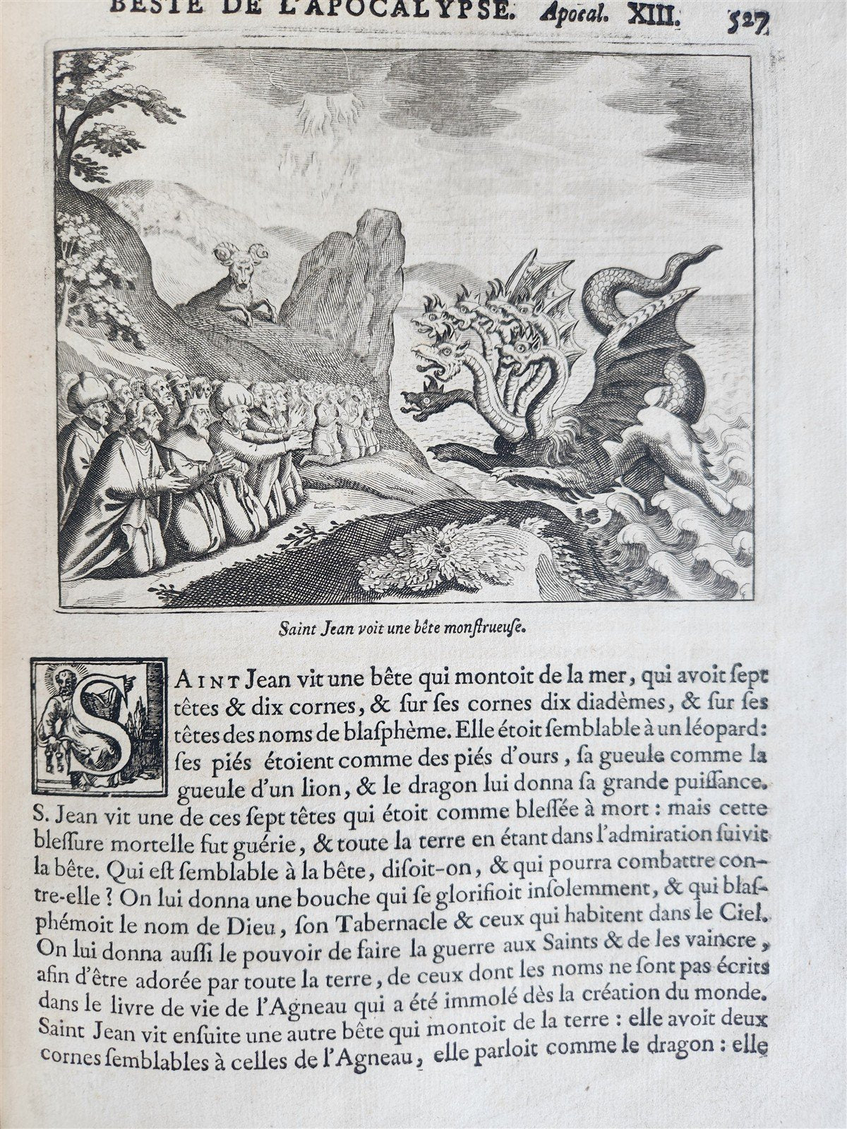 1752 PICTURE BIBLE antique History of Old & New Testaments ILLUSTRATED in French