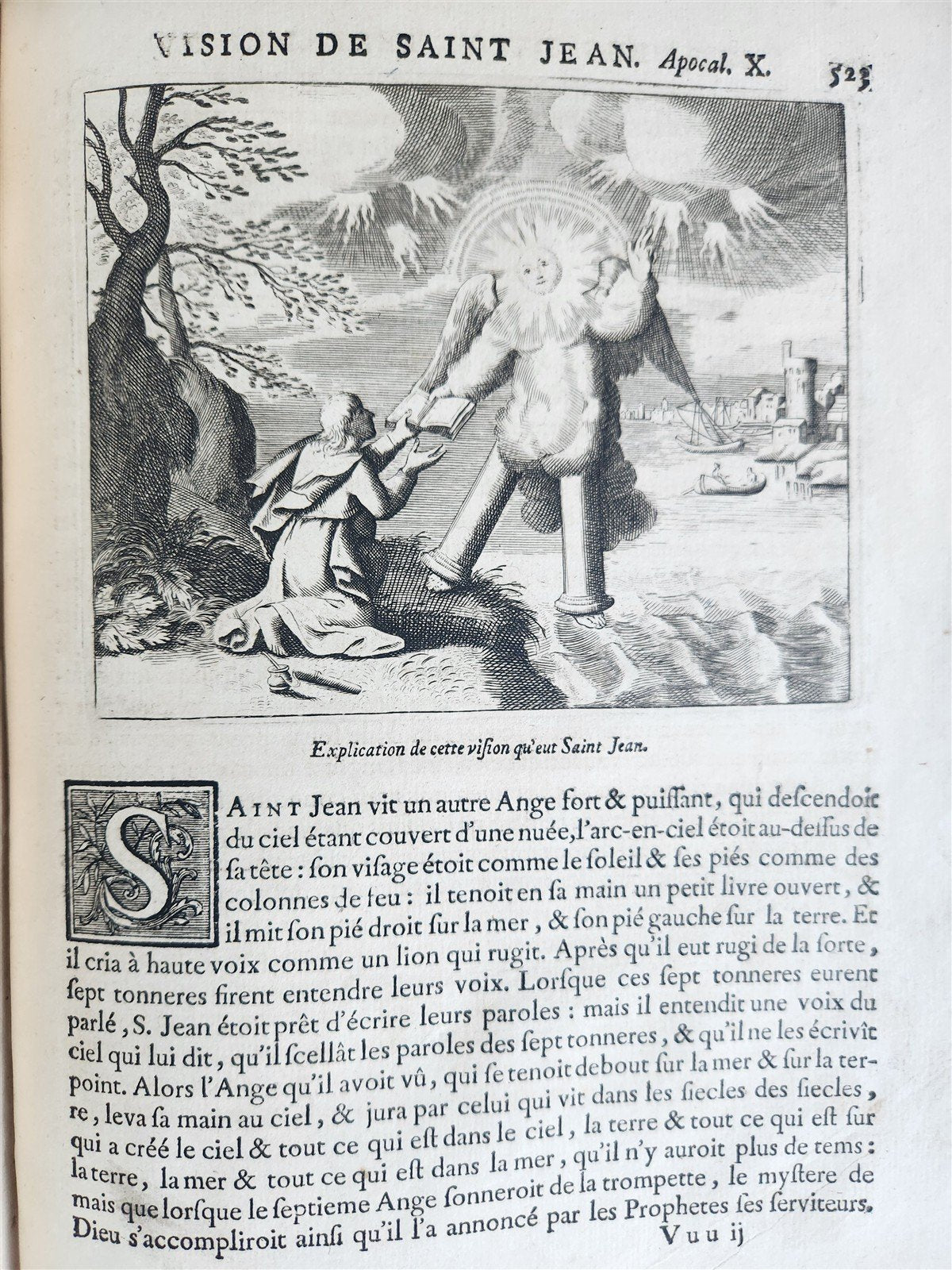 1752 PICTURE BIBLE antique History of Old & New Testaments ILLUSTRATED in French