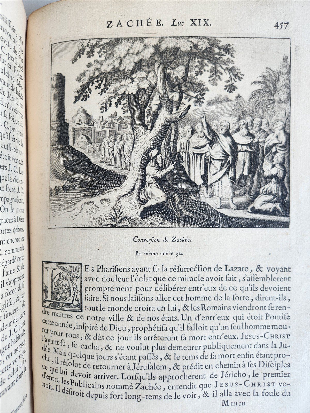 1752 PICTURE BIBLE antique History of Old & New Testaments ILLUSTRATED in French