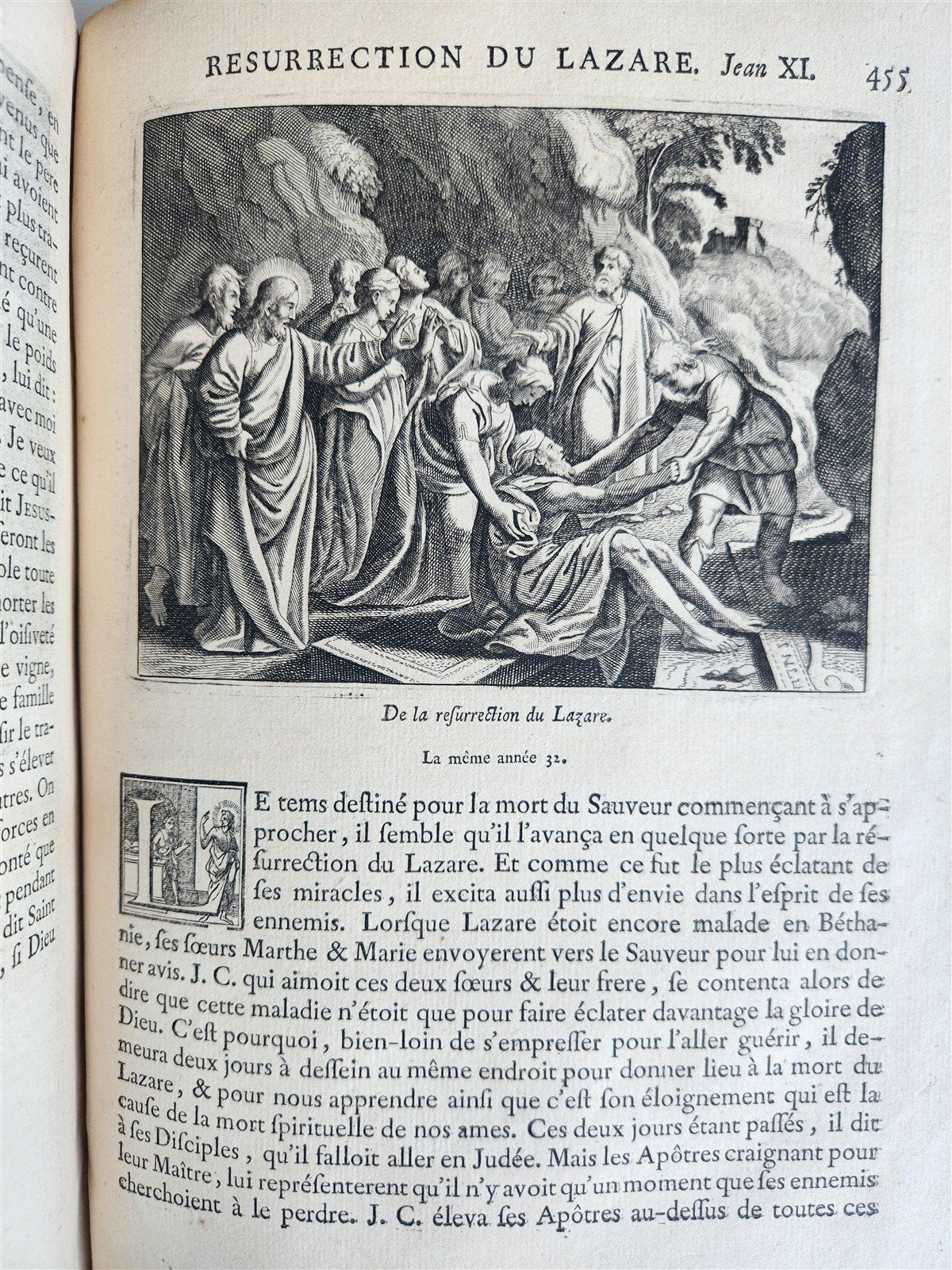1752 PICTURE BIBLE antique History of Old & New Testaments ILLUSTRATED in French