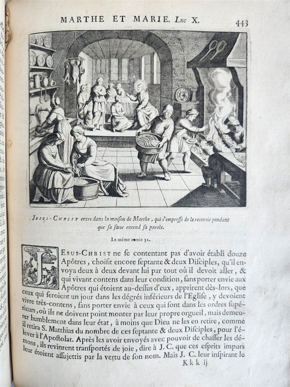 1752 PICTURE BIBLE antique History of Old & New Testaments ILLUSTRATED in French