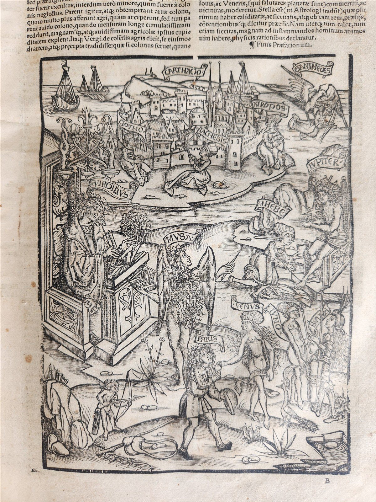 1529 POST-INCUNABULA Aeneis virgiliana w/ AMAZING 110 ENGRAVINGS antique VELLUM