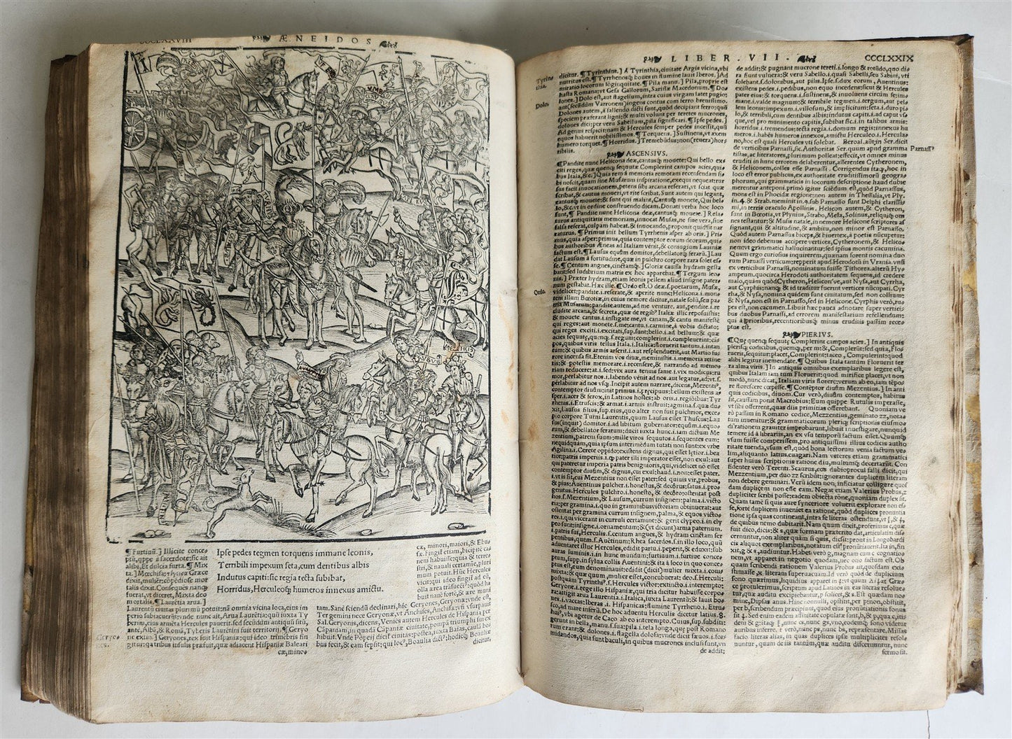 1529 POST-INCUNABULA Aeneis virgiliana w/ AMAZING 110 ENGRAVINGS antique VELLUM