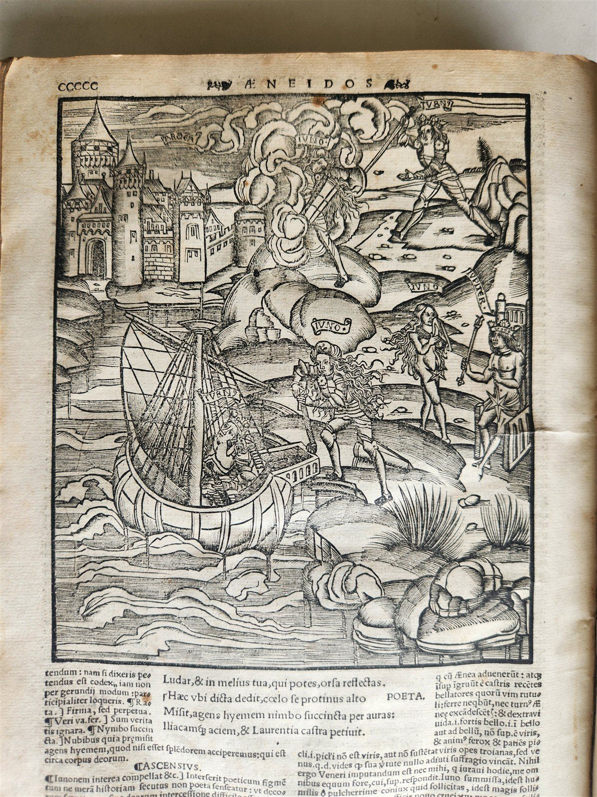 1529 POST-INCUNABULA Aeneis virgiliana w/ AMAZING 110 ENGRAVINGS antique VELLUM