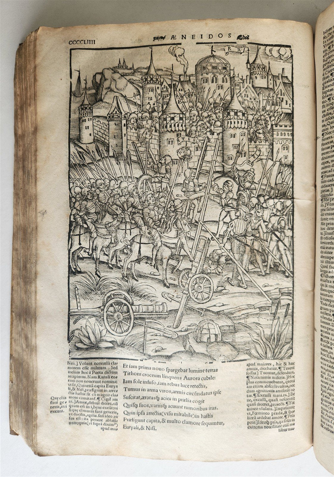 1529 POST-INCUNABULA Aeneis virgiliana w/ AMAZING 110 ENGRAVINGS antique VELLUM