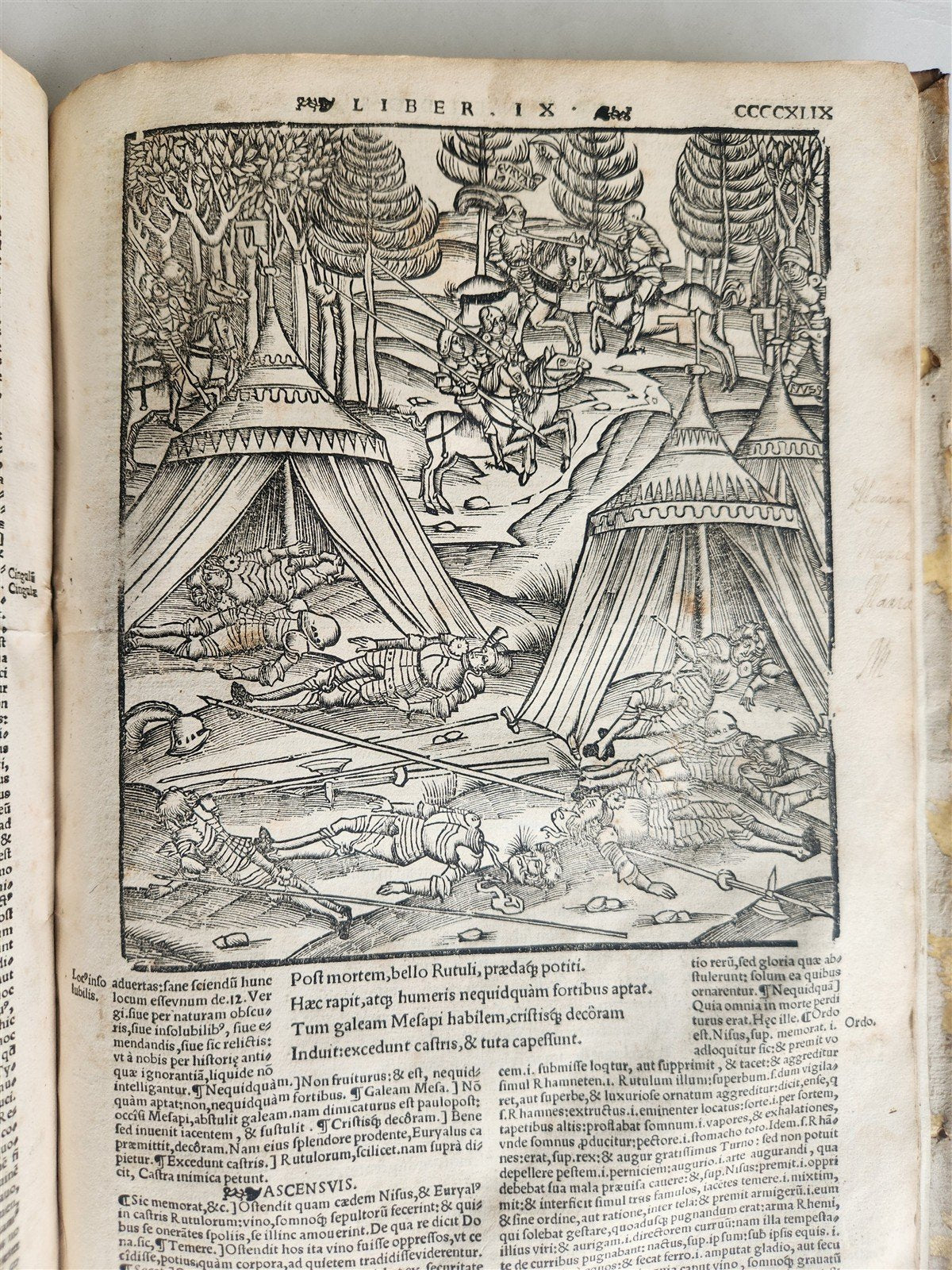 1529 POST-INCUNABULA Aeneis virgiliana w/ AMAZING 110 ENGRAVINGS antique VELLUM