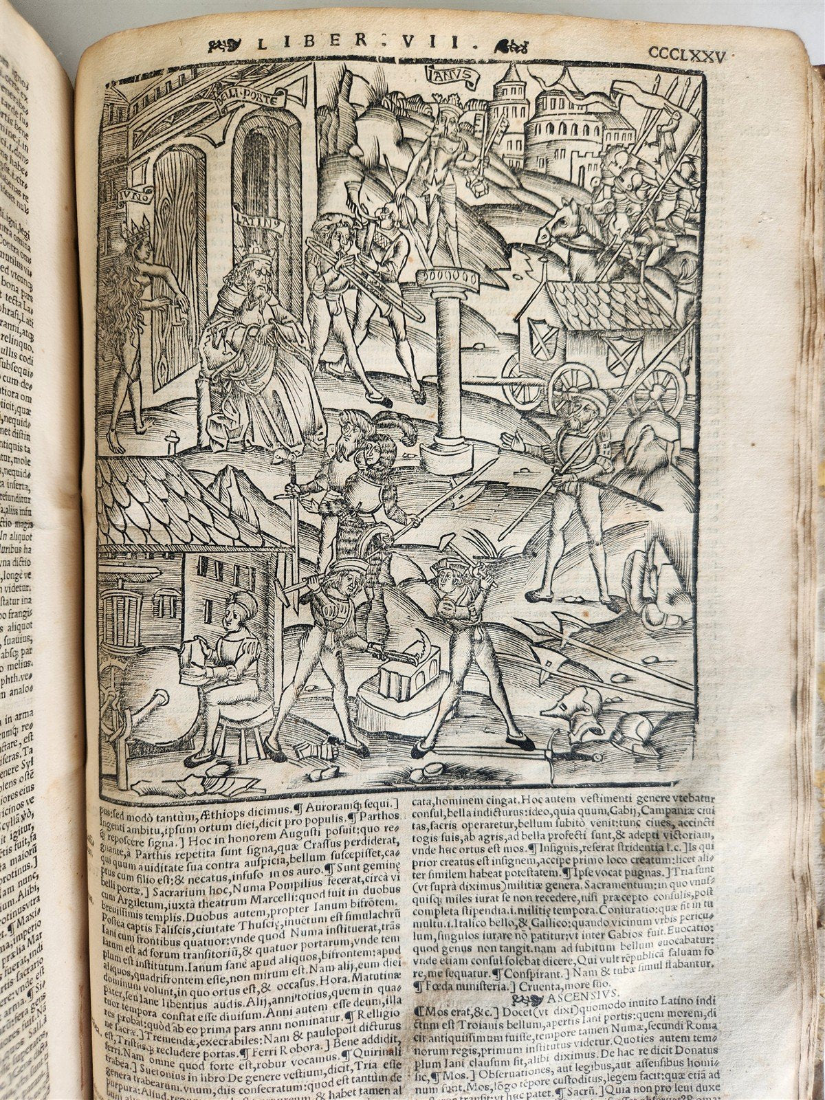 1529 POST-INCUNABULA Aeneis virgiliana w/ AMAZING 110 ENGRAVINGS antique VELLUM