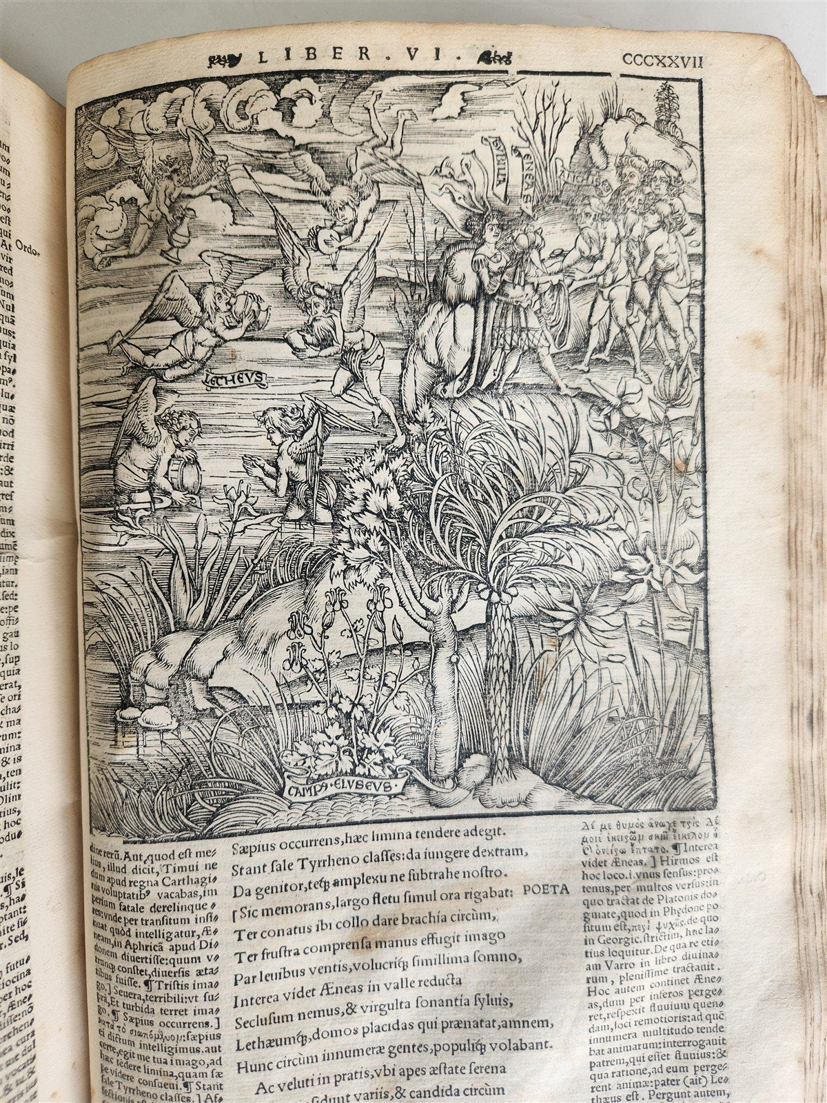 1529 POST-INCUNABULA Aeneis virgiliana w/ AMAZING 110 ENGRAVINGS antique VELLUM