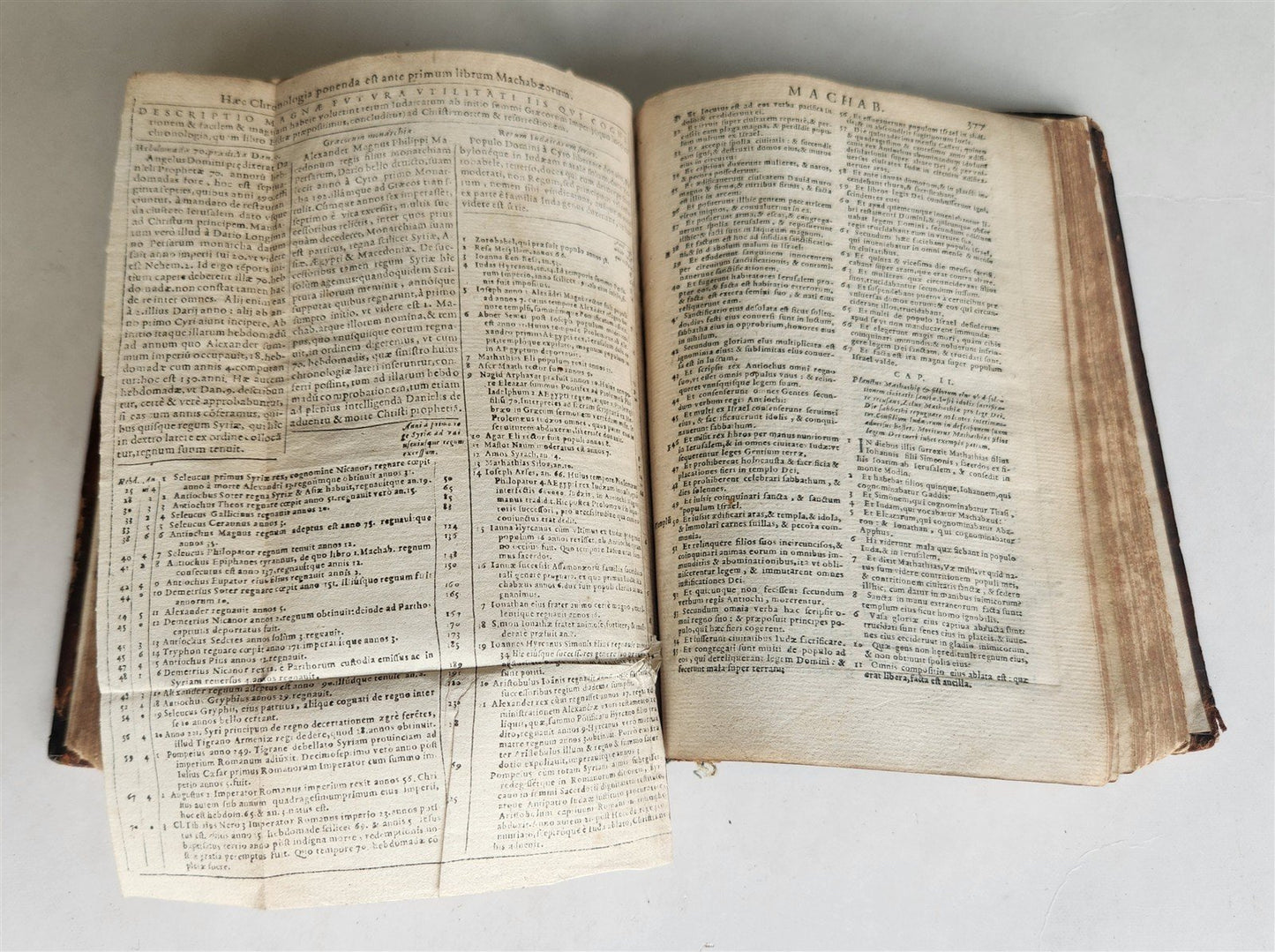 1566 BIBLE in LATIN ILLUSTRATED w/ FOLDING MAPS antique BIBLIA SACRA