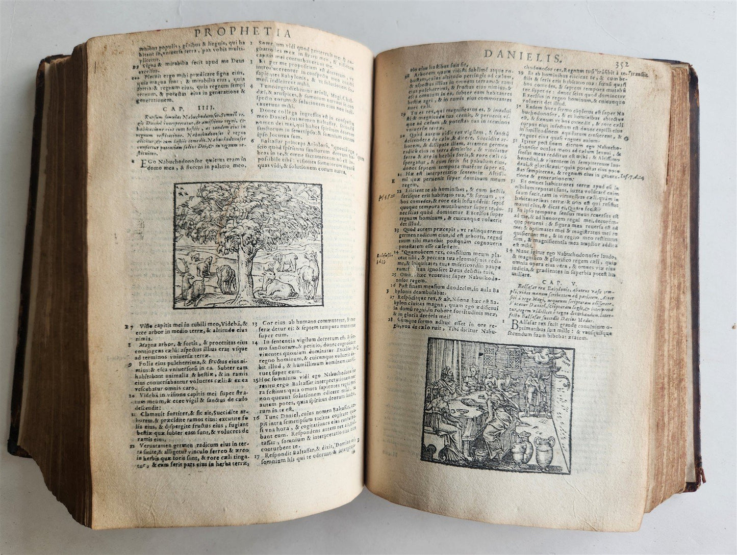 1566 BIBLE in LATIN ILLUSTRATED w/ FOLDING MAPS antique BIBLIA SACRA