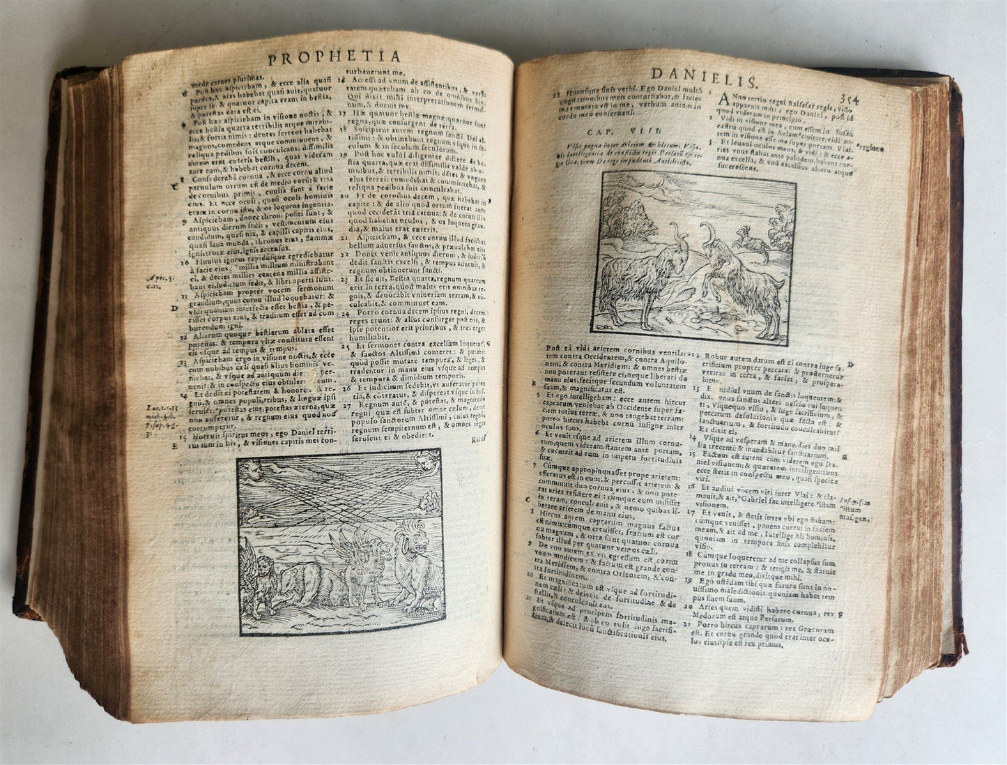 1566 BIBLE in LATIN ILLUSTRATED w/ FOLDING MAPS antique BIBLIA SACRA