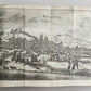 1656 HISPANIAE et LUSITANIAE antique ILLUSTRATED w/ MAPS vellum binding w/clasps