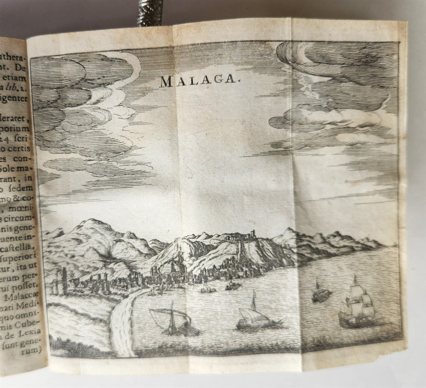 1656 HISPANIAE et LUSITANIAE antique ILLUSTRATED w/ MAPS vellum binding w/clasps