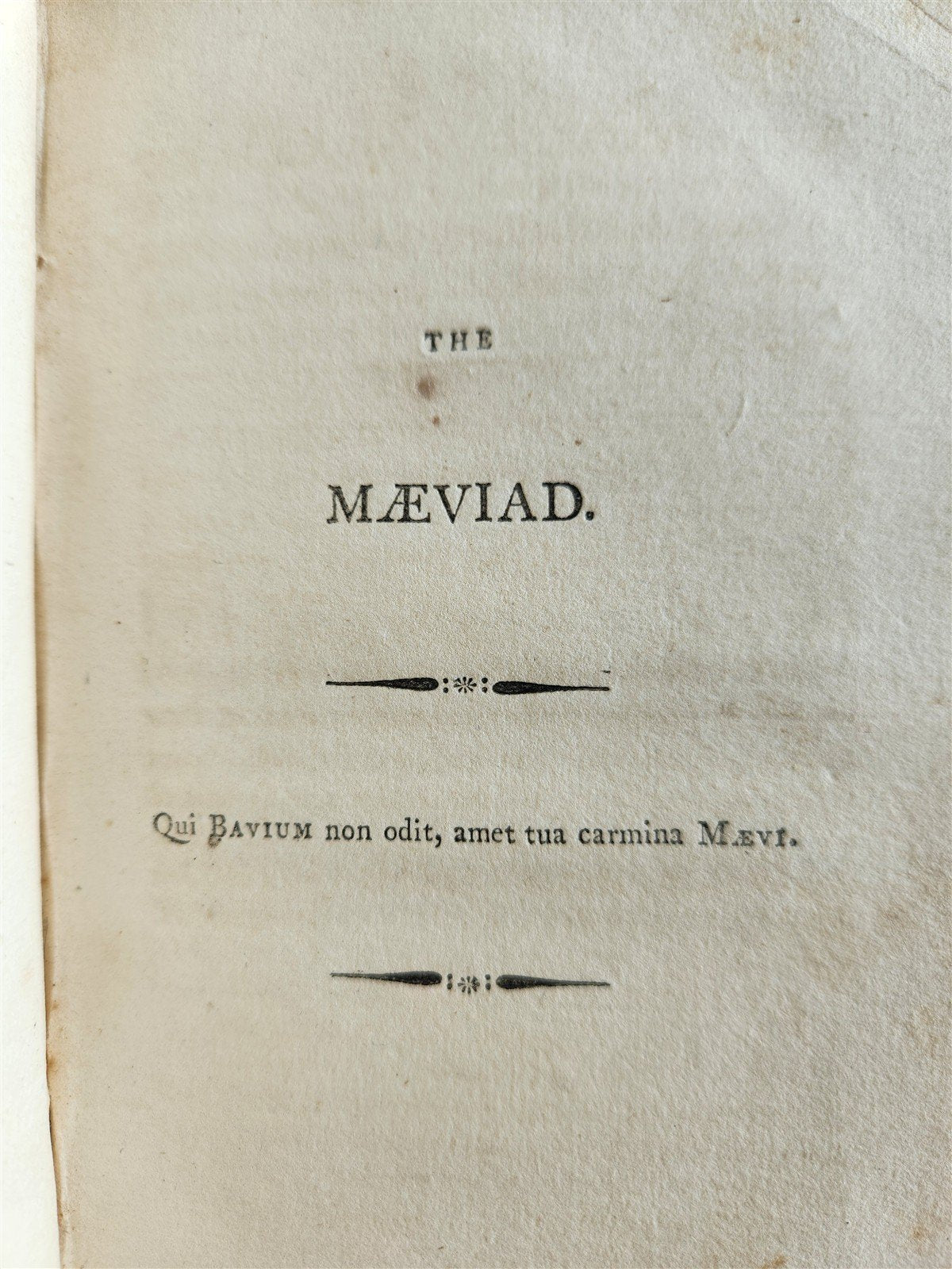 1799 THE BAVIAD and MAEVIAD William Gifford satirical poems ANTIQUE Philadelphia