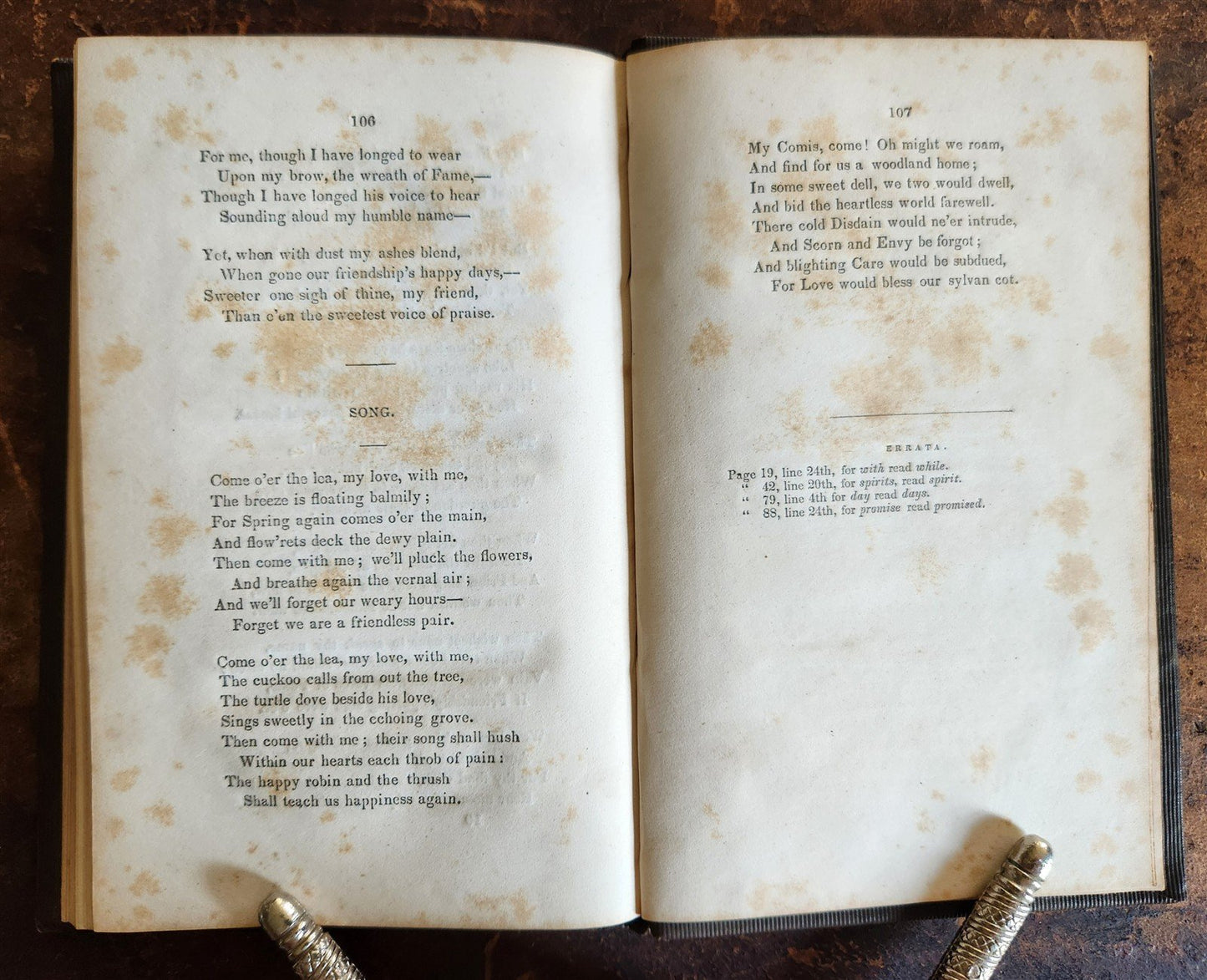 1841 POETRY by by C.S. PERCIVAL antique HOURS OF MUSING COLLECTION OF POEMS