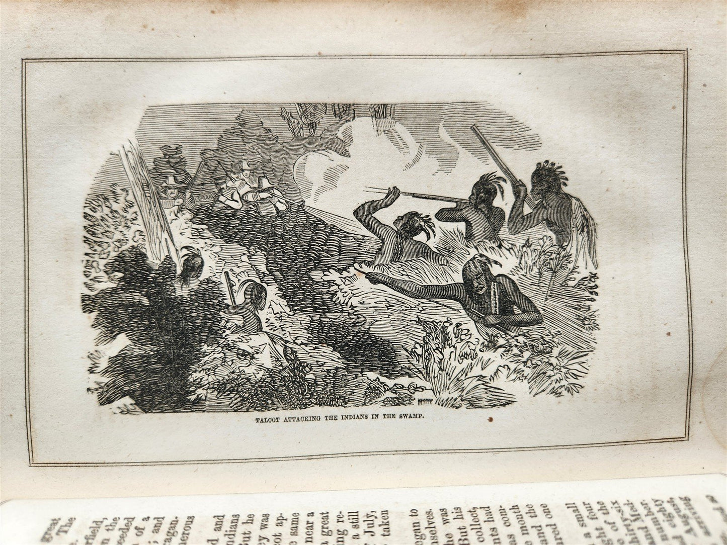 1851 INDIAN WARS IN UNITED STATES by John Frost antique AMERICANA illustrated