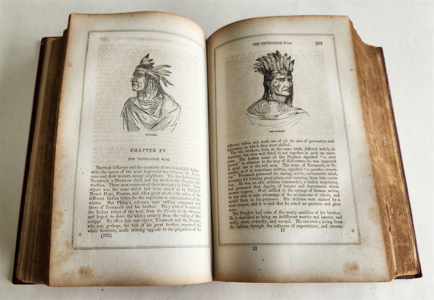 1851 INDIAN WARS IN UNITED STATES by John Frost antique AMERICANA illustrated