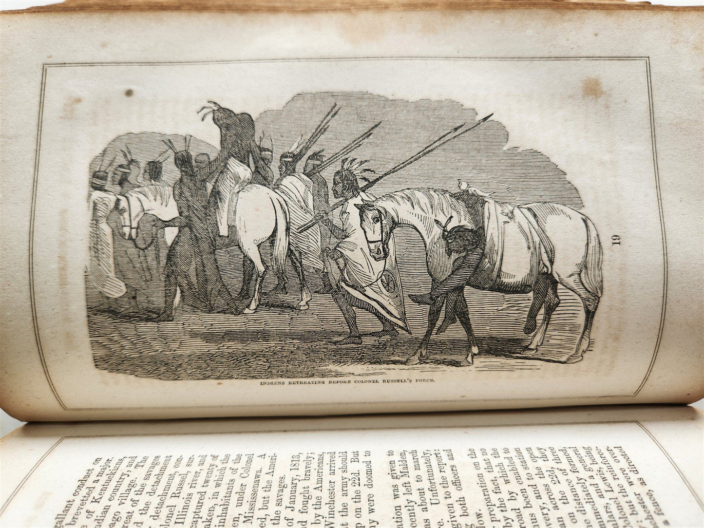 1851 INDIAN WARS IN UNITED STATES by John Frost antique AMERICANA illustrated