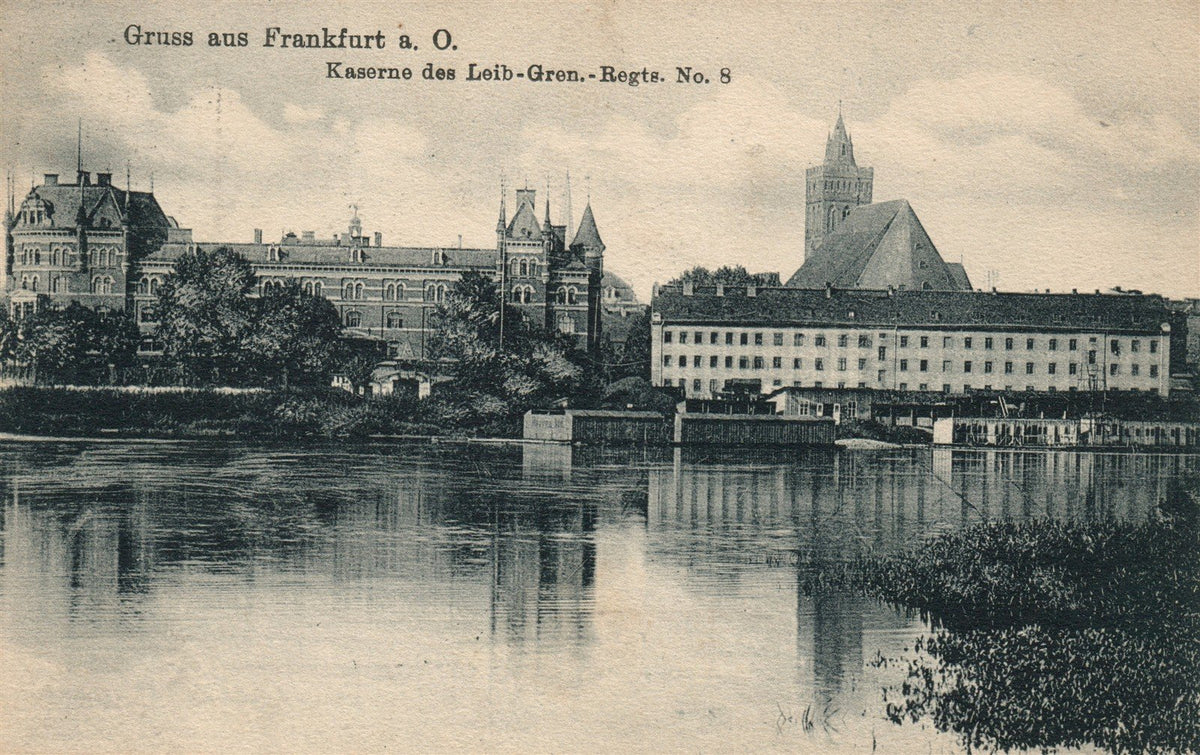 GERMANY FRANKFURT Kaserne des Leib-Gren-Regts No. 8 ANTIQUE POSTCARD