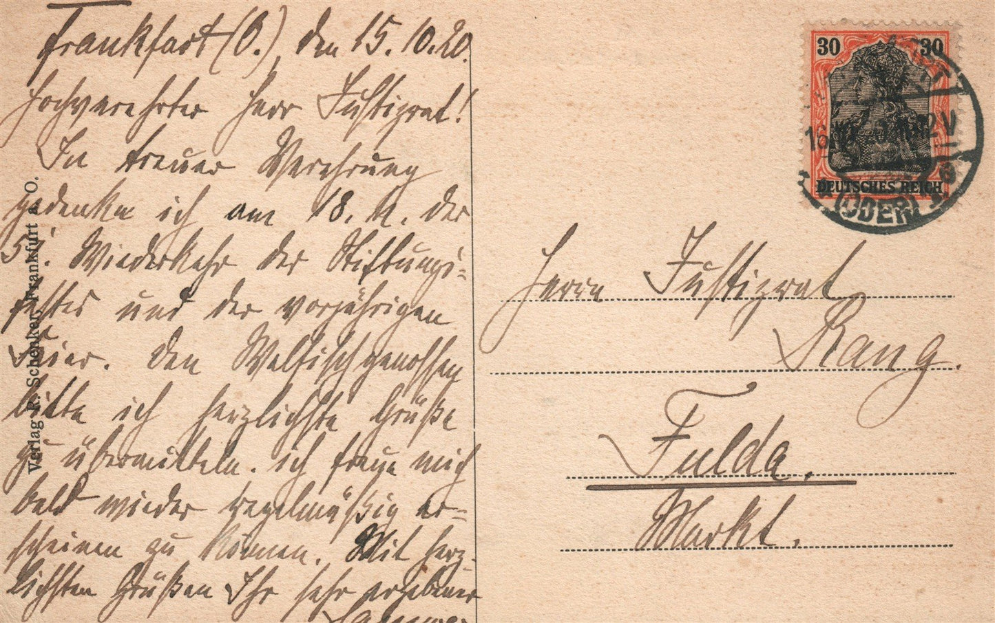 GERMANY FRANKFURT Kaserne des Leib-Gren-Regts No. 8 ANTIQUE POSTCARD