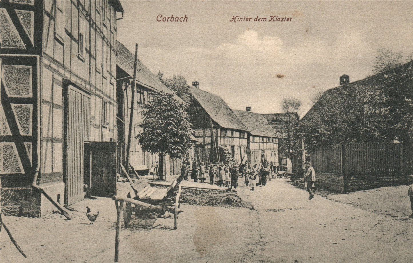 GERMANY CORBACH HINTER dem KLOSTER ANTIQUE POSTCARD