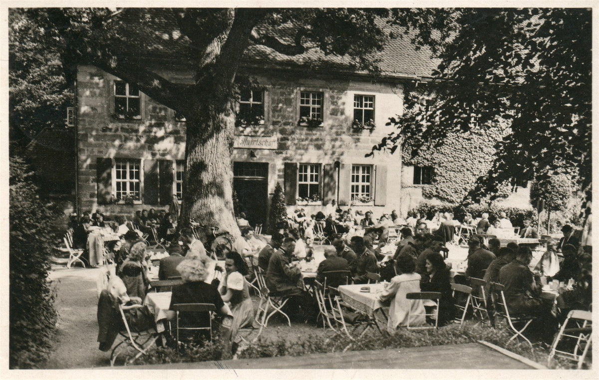GERMANY BAYREUTH SCHLOSS EREMITAGE VINTAGE REAL PHOTO POSTCARD RPPC