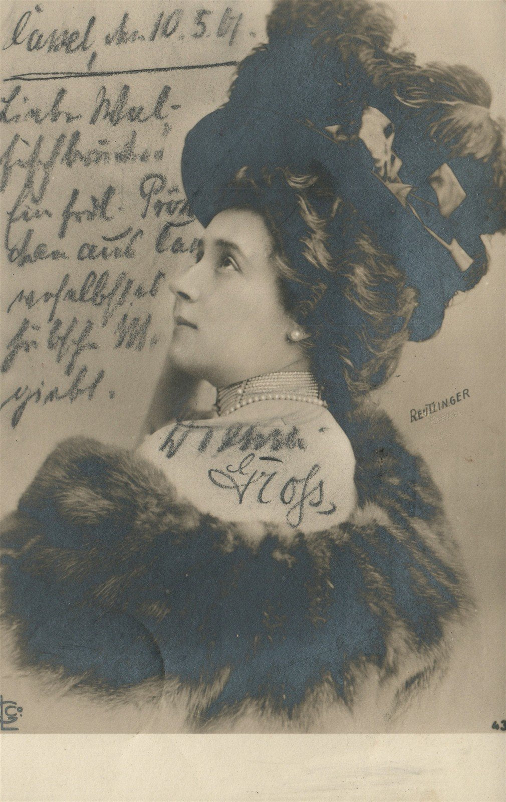 SWEDISH OPERA STAR SIGRID ARNOLDSON ANTIQUE REAL PHOTO POSTCARD RPPC