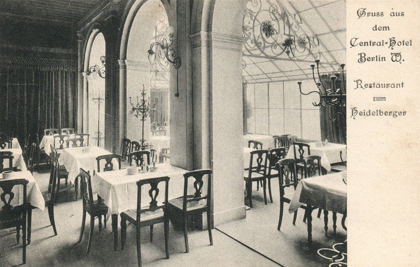 GERMANY CENTRAL HOTEL BERLIN ANTIQUE POSTCARD