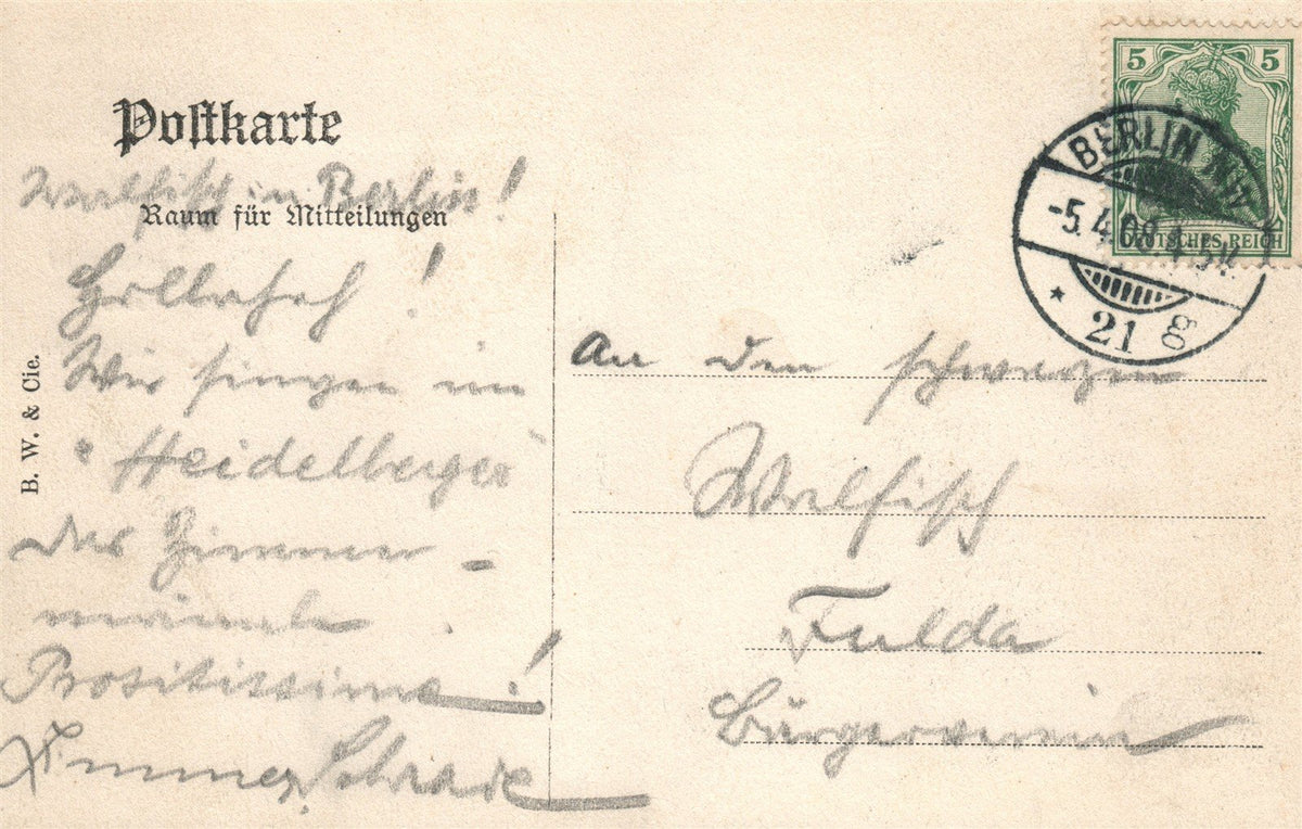GERMANY CENTRAL HOTEL BERLIN ANTIQUE POSTCARD