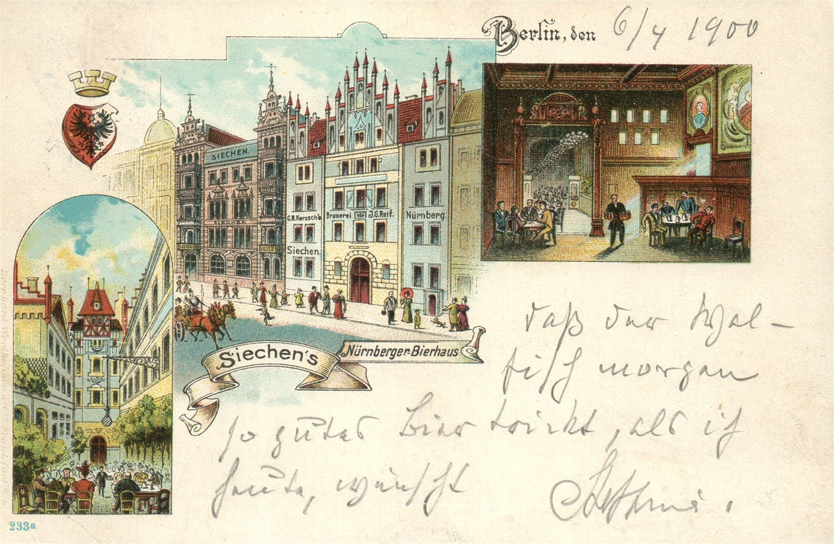 GERMANY BERLIN 1900 ANTIQUE POSTCARD