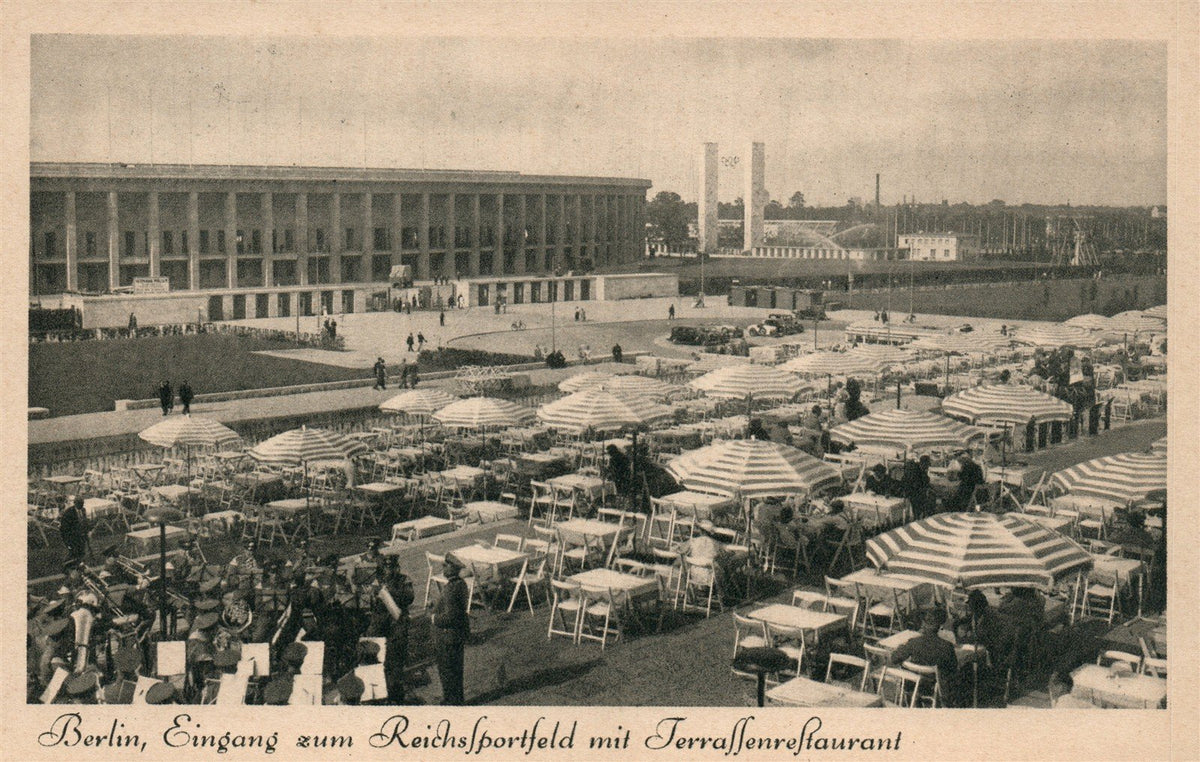 GERMANY BERLIN REICHSSPORTFELD - OLYMPIAPARK ANTIQUE POSTCARD