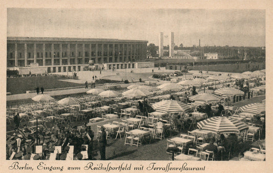 GERMANY BERLIN REICHSSPORTFELD - OLYMPIAPARK ANTIQUE POSTCARD