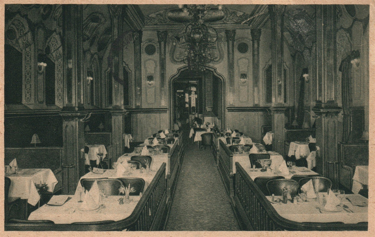 GERMANY BERLIN WEINSTUBEN KEMPINSKI LEIPZIGER STRASSE ANTIQUE POSTCARD