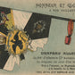 FRENCH ANTIQUE POSTCARD w/ GERMAN FLAG CAPTURED during WWI w/ RED CROSS CANCEL