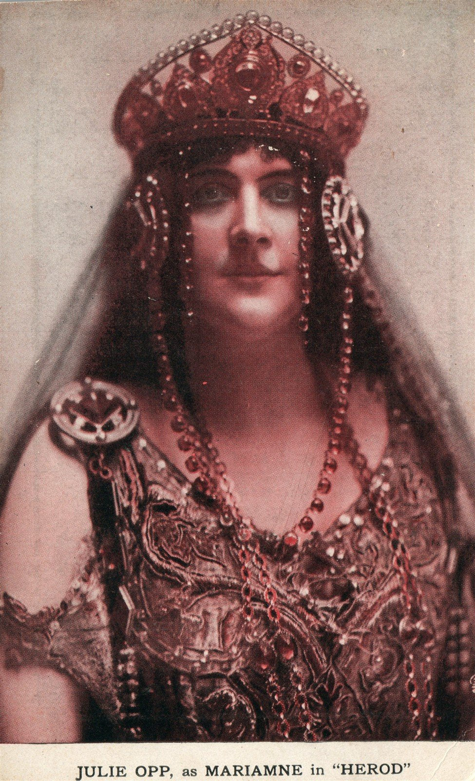 JULIE OPP as MARIAMNE in HEROD KING of JEWS THEATRE ADVERTISING ANTIQUE POSTCARD