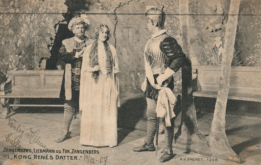DENMARK THEATRE PLAY ANTIQUE POSTCARD