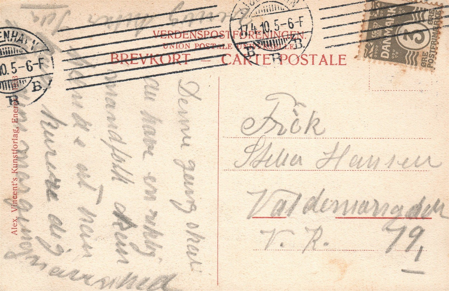 DENMARK THEATRE PLAY AIDA - HEROLD ANTIQUE POSTCARD
