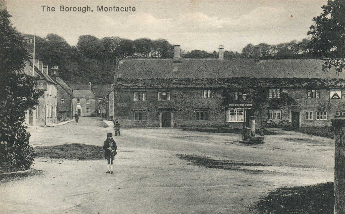 ENGLAND THE BOROUGH in MONTACUTE village in SOMERSET ANTIQUE POSTCARD