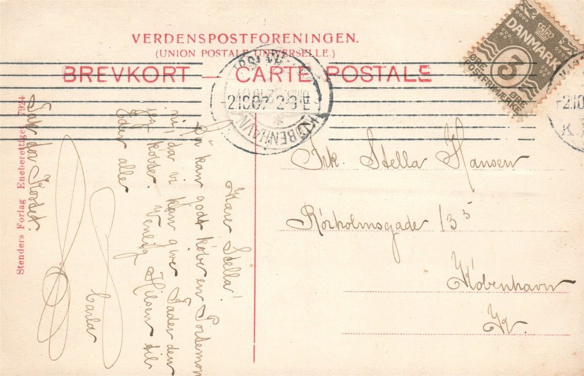 DENMARK THEATRE PLAY MALBERG - IDEALE MAGTER ANTIQUE POSTCARD