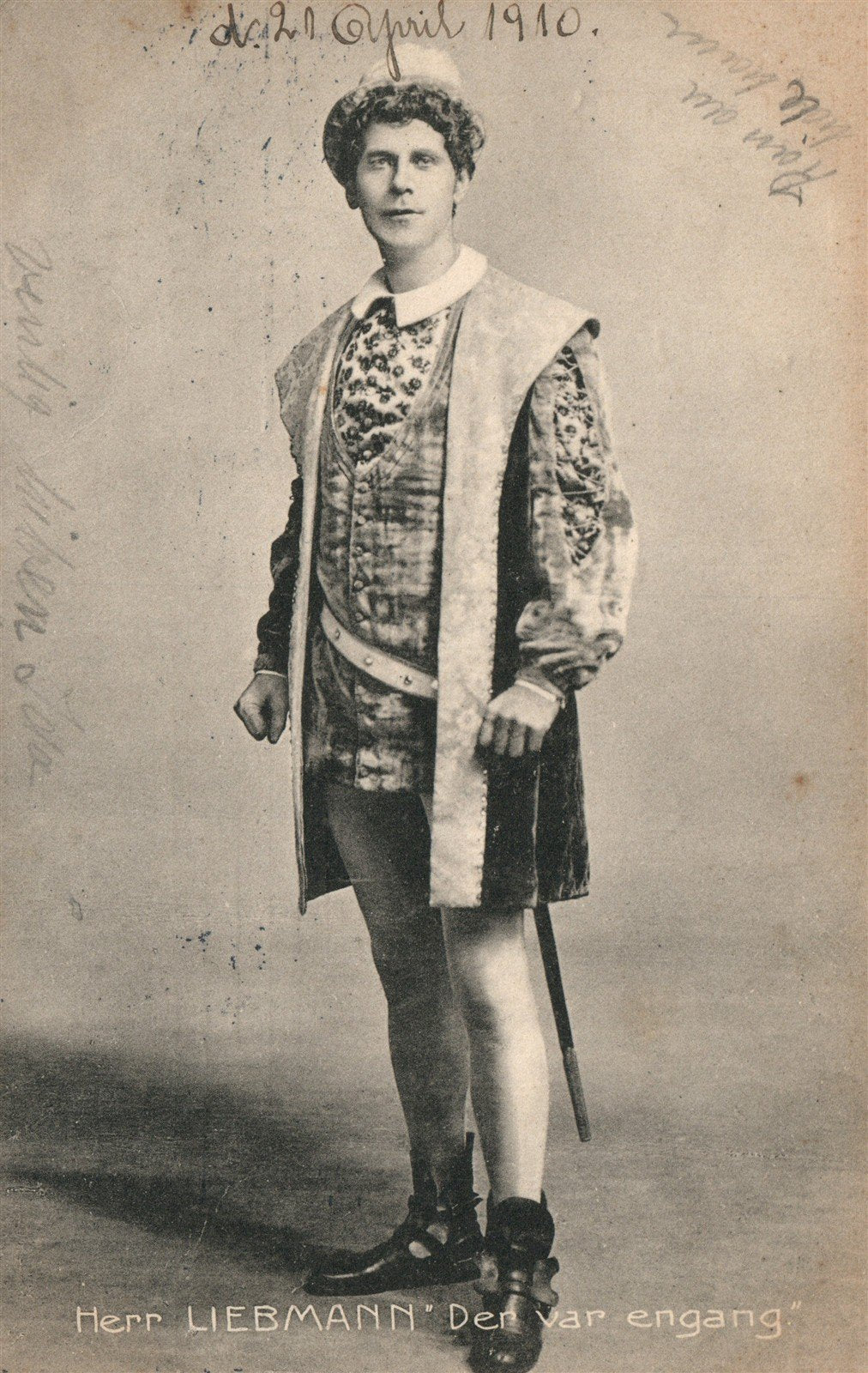 DENMARK THEATRE PLAY Herr LIEBMAN Der Var Engang ANTIQUE POSTCARD