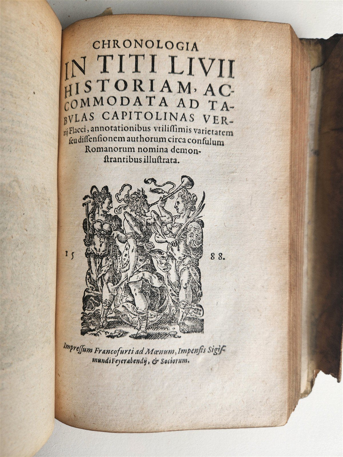 1588 TITUS LIVIUS ROMANAE HISTORIAE PRINCIPIS antique vellum bound ROMAN HISTORY