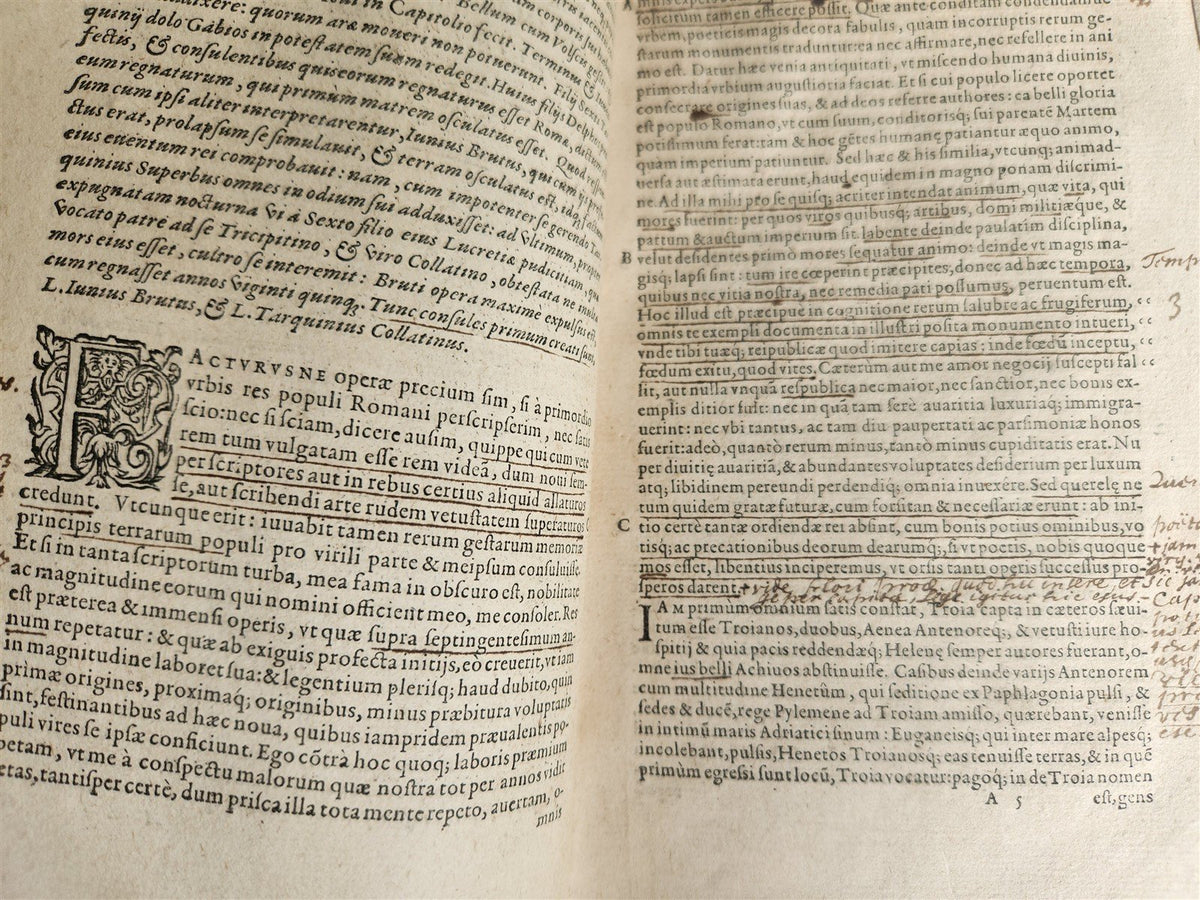 1588 TITUS LIVIUS ROMANAE HISTORIAE PRINCIPIS antique vellum bound ROMAN HISTORY