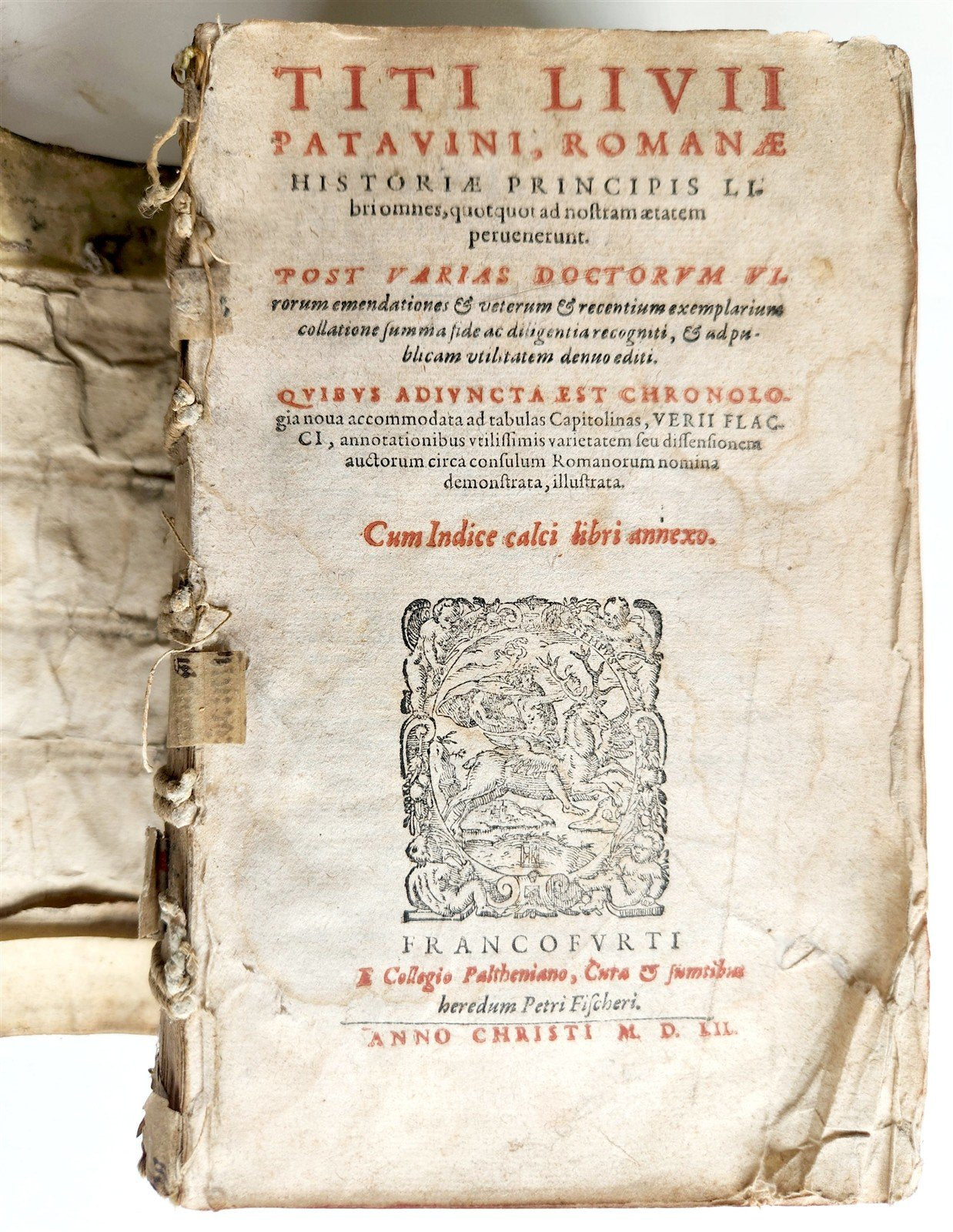 1552 TITUS LIVIUS ROMANAE HISTORIAE PRINCIPIS antique vellum bound ROMAN HISTORY